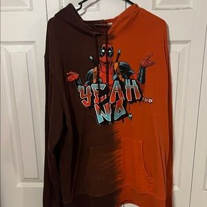 Deadpool Brown and Orange Hoodie